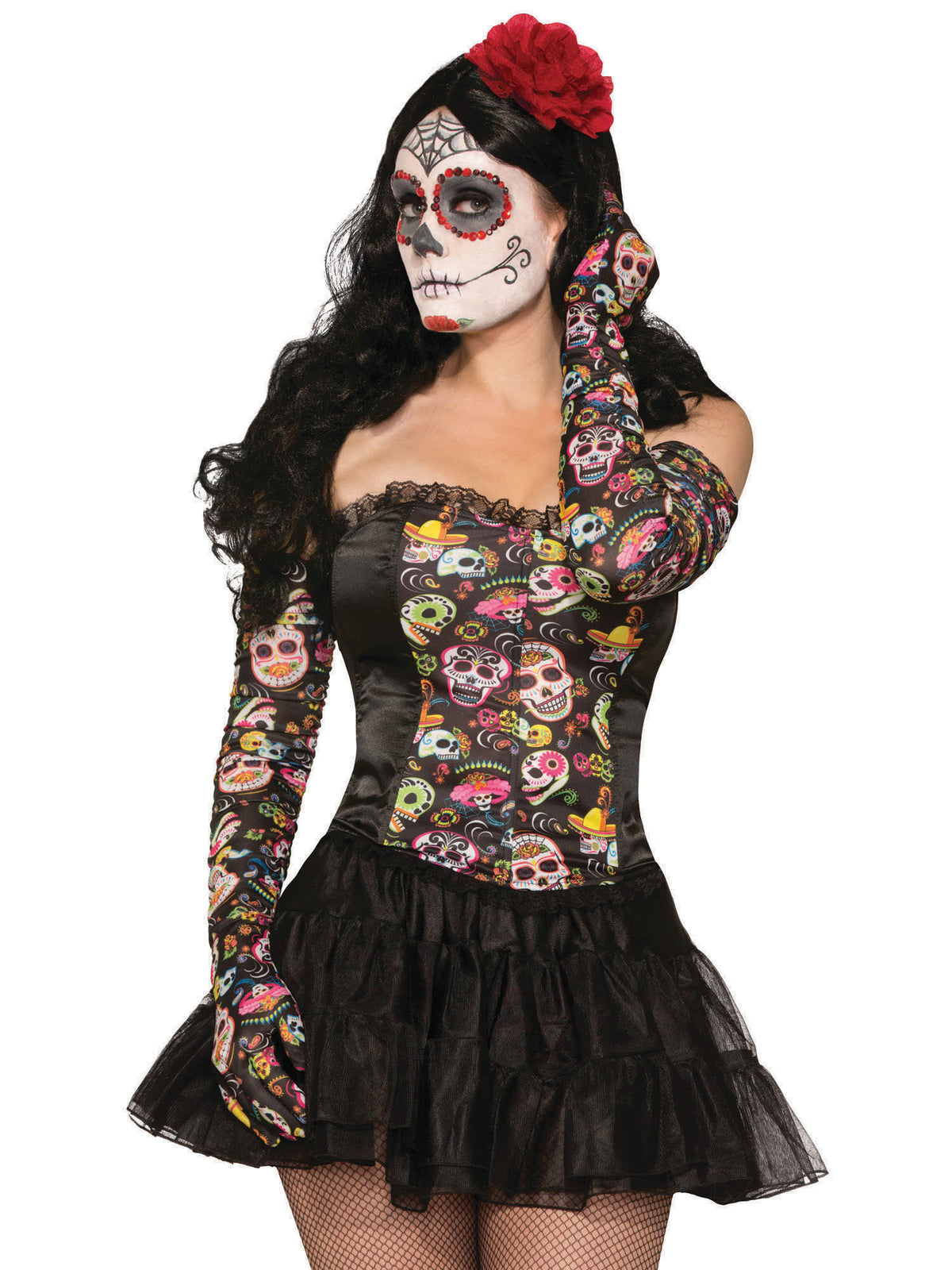 Day of the Dead Handschuhe von Rubies – Detailansicht