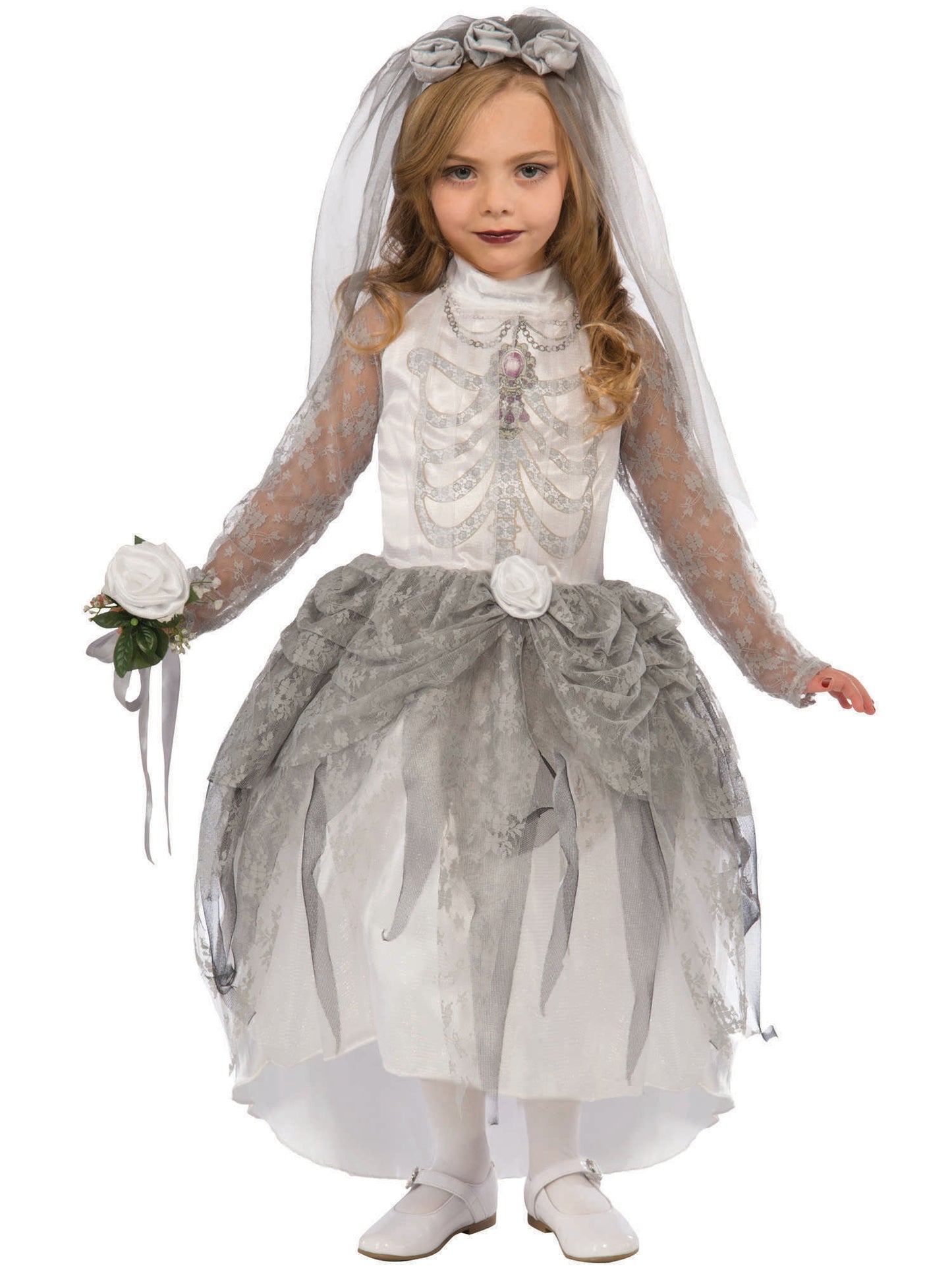 Rubies Rubies Skeleton Bride Kinderkostüm für Mädchen