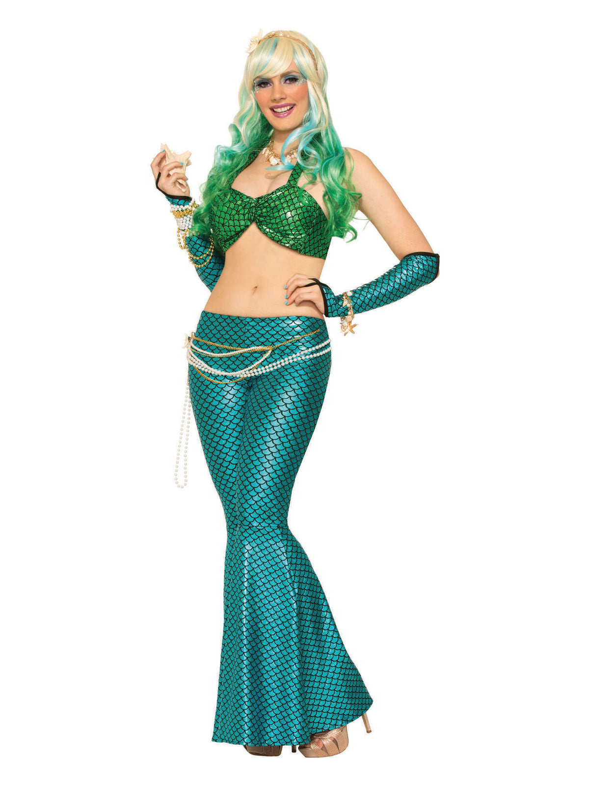 Rubies Mermaid Leggings Blue Kostüm für Erwachsene für Damen