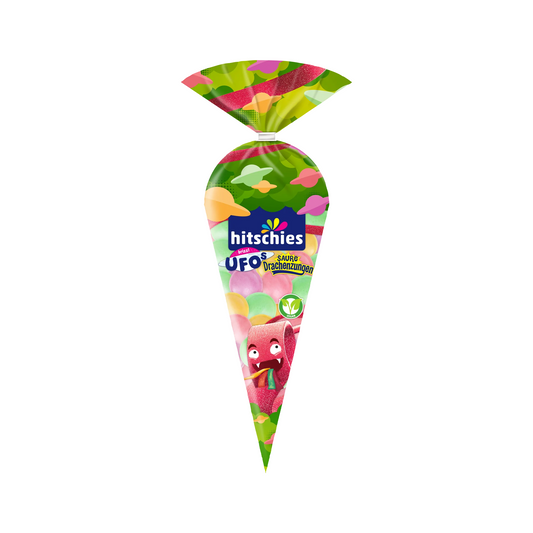 Hitschies brizzl UFOs saure Drachenzungen 75g – Produktansicht