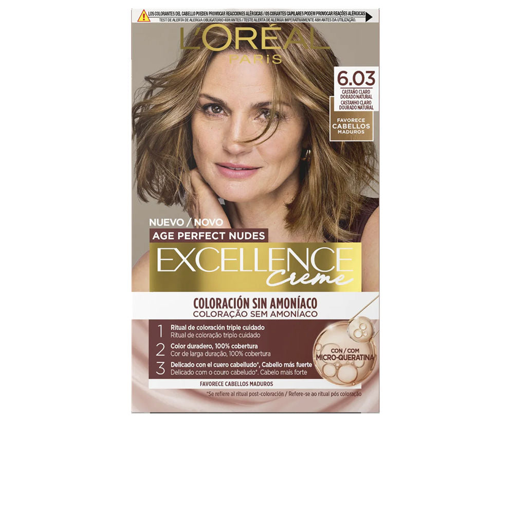 EXCELLENCE CREME ammonia-free hair color with micro-keratin #6.03-Light Brown 1 unit