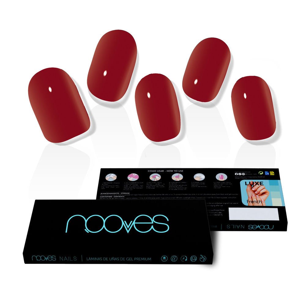 GEL NAIL FILMS midnight rain premium luxe solid #red 20 u
