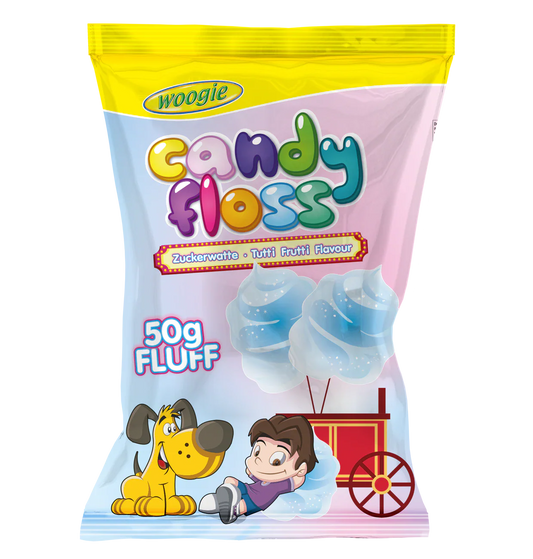Woogie Zuckerwatte Tutti Frutti Geschmack 50g – Produktansicht