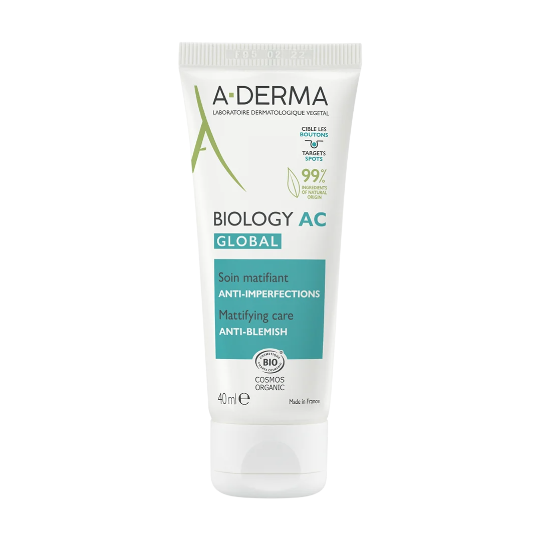 A-Derma, Biology AC, Gegen Unreinheiten, Tag, Lokale Behandlungscreme, Akne, Gesicht, 40 ml
