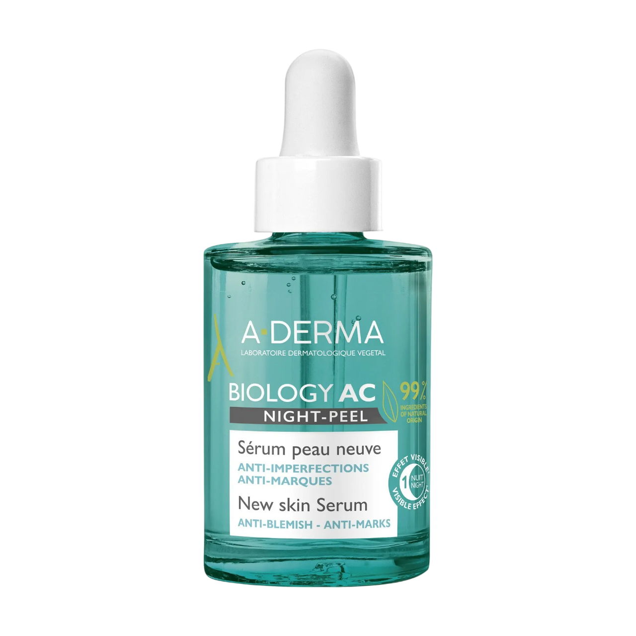 A-Derma, Biology AC, Schälen, Nacht, Serum, Für das Gesicht, 30 ml