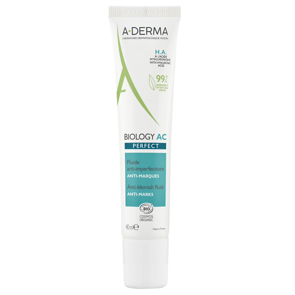 A-Derma, Biology AC Perfect, Gegen Unreinheiten, Flüssigkeit, Für das Gesicht, 40 ml