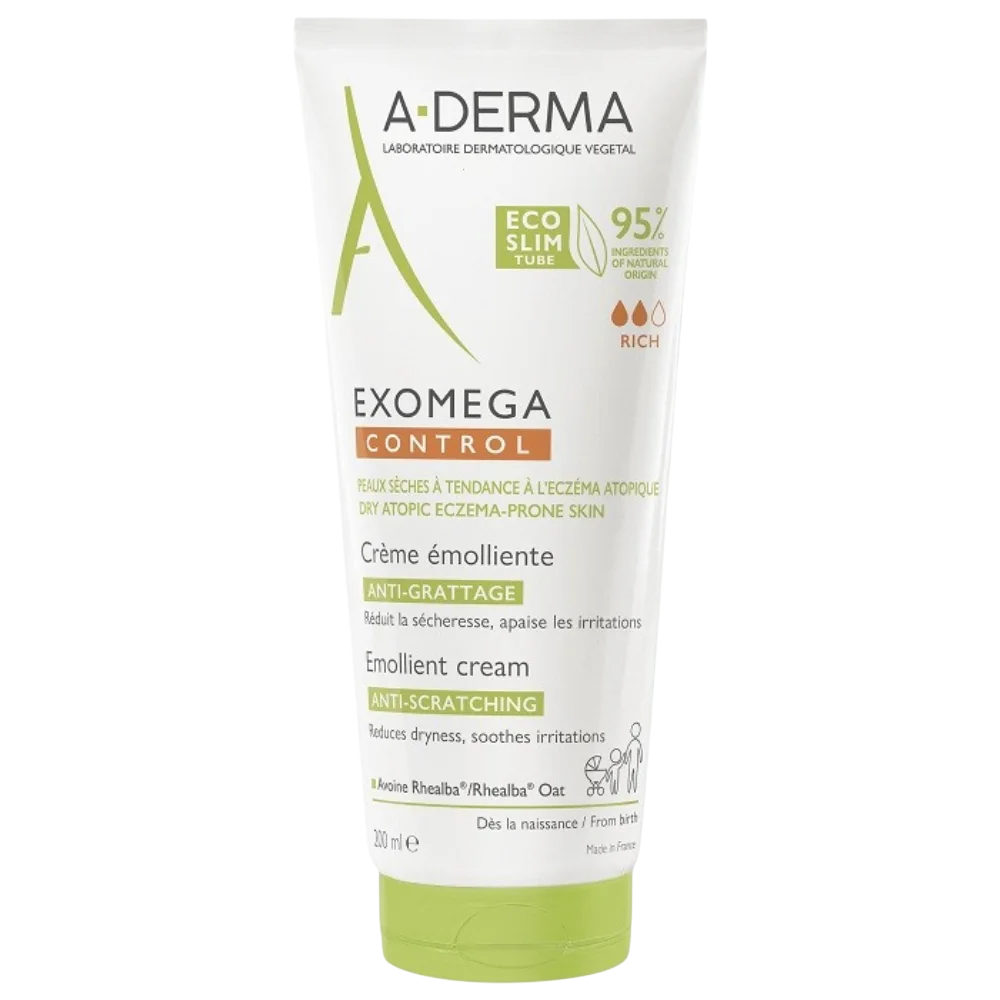 A-Derma, Exomega Control, Emolliens, Sahne, Für Gesicht & Körper, 200 ml