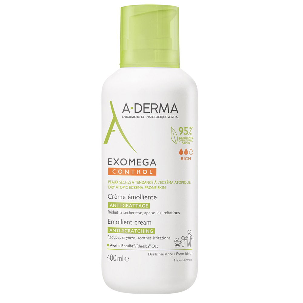A-Derma, Exomega Control, Emolliens, Sahne, Für Gesicht & Körper, 400 ml