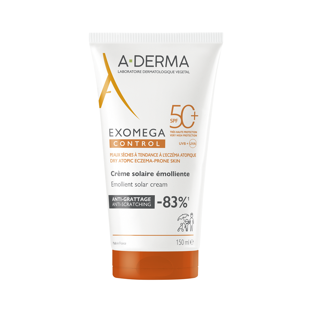 A-Derma, Exomega Control, Emolliens, Sahne, Für Gesicht & Körper, SPF 50+, 150 ml