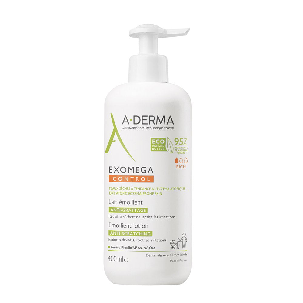 A-Derma, Exomega Control, Emolliens, Täglich, Körperlotion, Körper, 400 ml