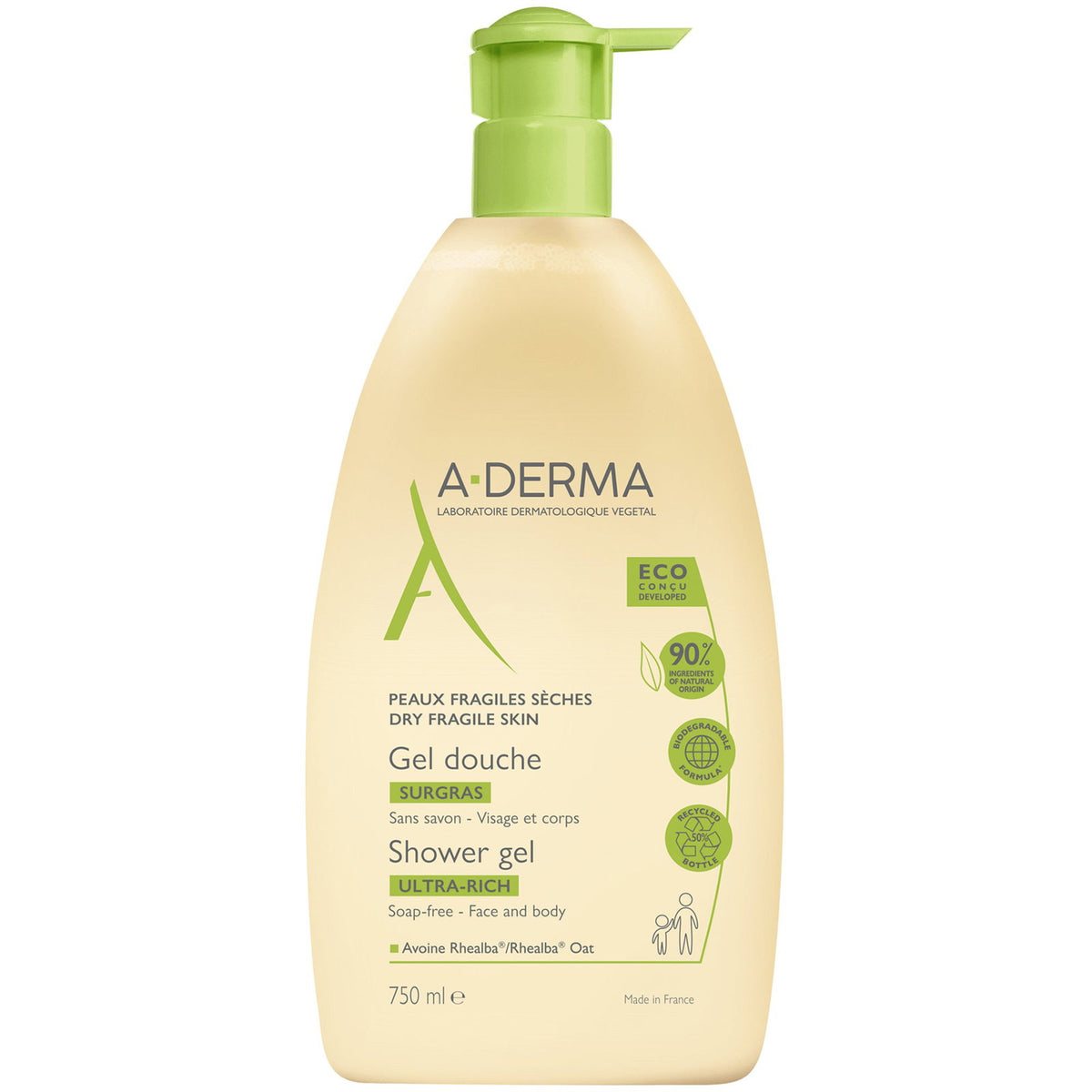 A-Derma, Ultra Rich, Duschgel, Körper, Alle Hauttypen, 750 ml