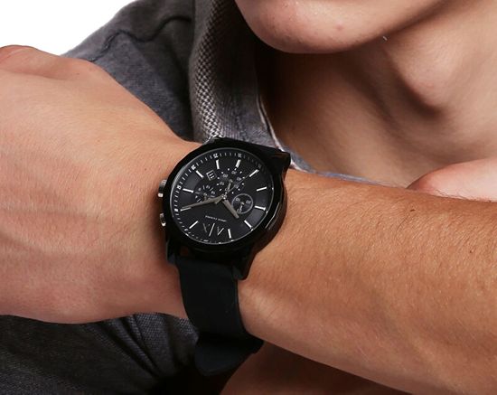 A|X ARMANI EXCHANGE AX1326 Chronograph Armbanduhr 44 mm Schwarz ansicht-3