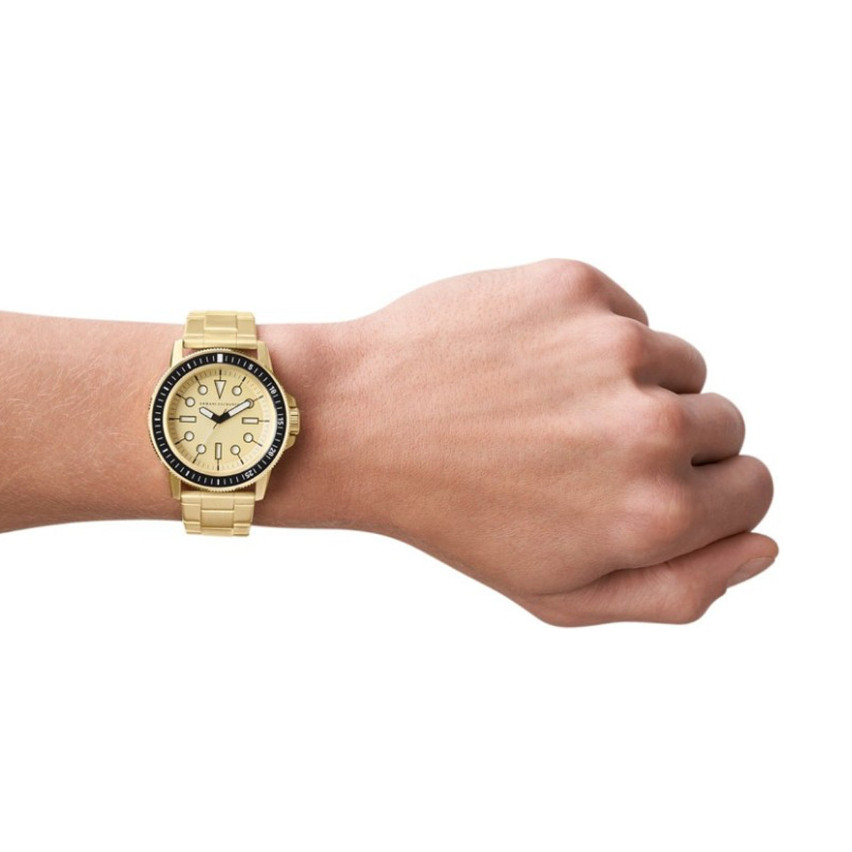 A|X ARMANI EXCHANGE AX1854 Only Time Armbanduhr 44 mm Gold ansicht-3