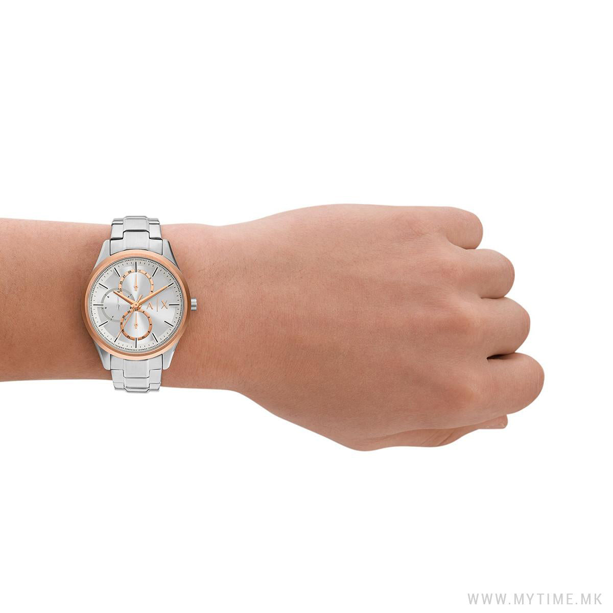 A|X ARMANI EXCHANGE AX1870 Day - Date - 24H Armbanduhr 42 mm Gold ansicht-3