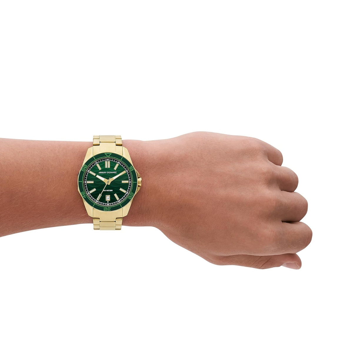A|X ARMANI EXCHANGE AX1951 Date Armbanduhr 44 mm Gold ansicht-3