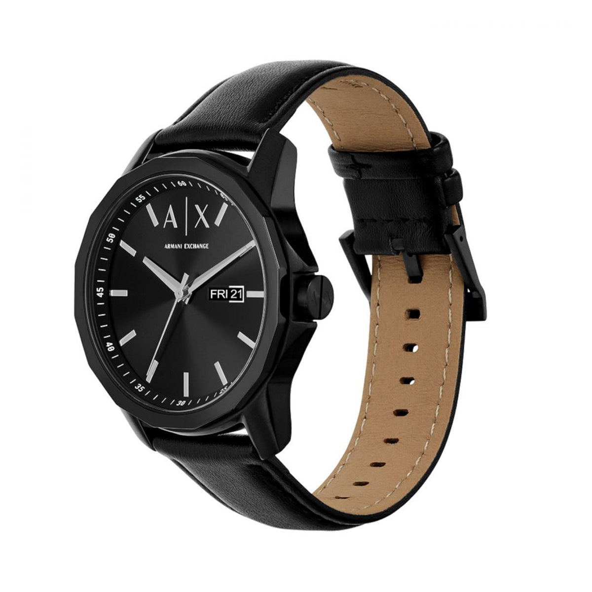 A|X ARMANI EXCHANGE AX7147SET Day & Date Armbanduhr 44 mm Schwarz ansicht-3