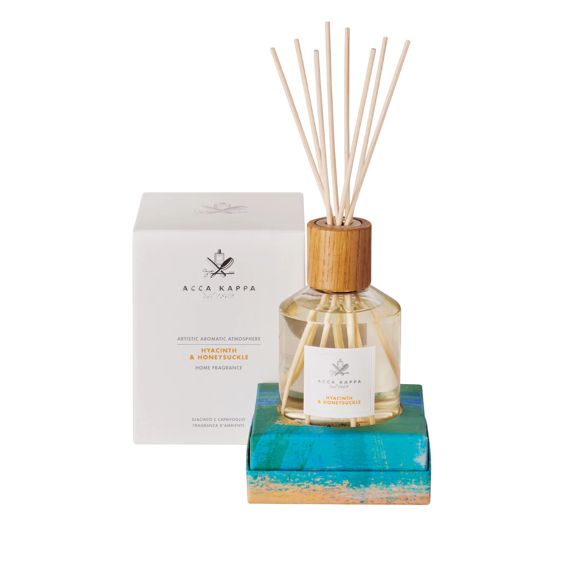 Acca Kappa, Hyacinth, Schilfdiffusor, Hyazinthe und Geißblatt, Aroma-Rattanstäbchen-Diffusor, 250 ml