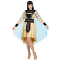 "ÄGYPTISCHE HERRSCHERIN" (Kleid mit Umhang, Armstulpen, Stirnband) – Vorderansicht