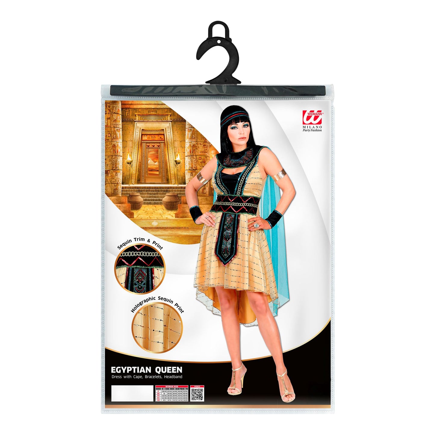 "ÄGYPTISCHE HERRSCHERIN" (Kleid mit Umhang, Armstulpen, Stirnband) – Ansicht 5