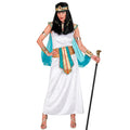 "ÄGYPTISCHE KÖNIGIN" (Kleid, Kragen mit Umhang & Armbändern, Gürtel, Stirnband) – Vorderansicht
