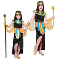 "ÄGYPTISCHE KÖNIGIN" (Kleid, Kragen mit Umhang & Armbändern, Gürtel, Stirnband) – Vorderansicht