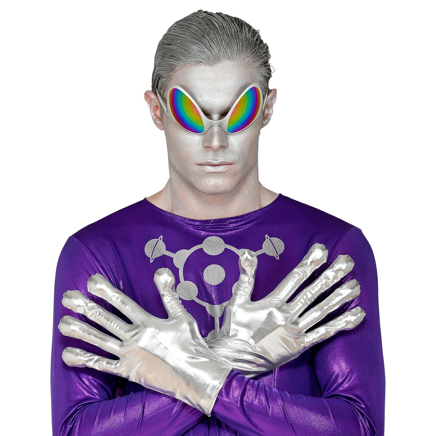 "ALIEN HANDSCHUHE SILBER METALLISCH" – Ansicht 5