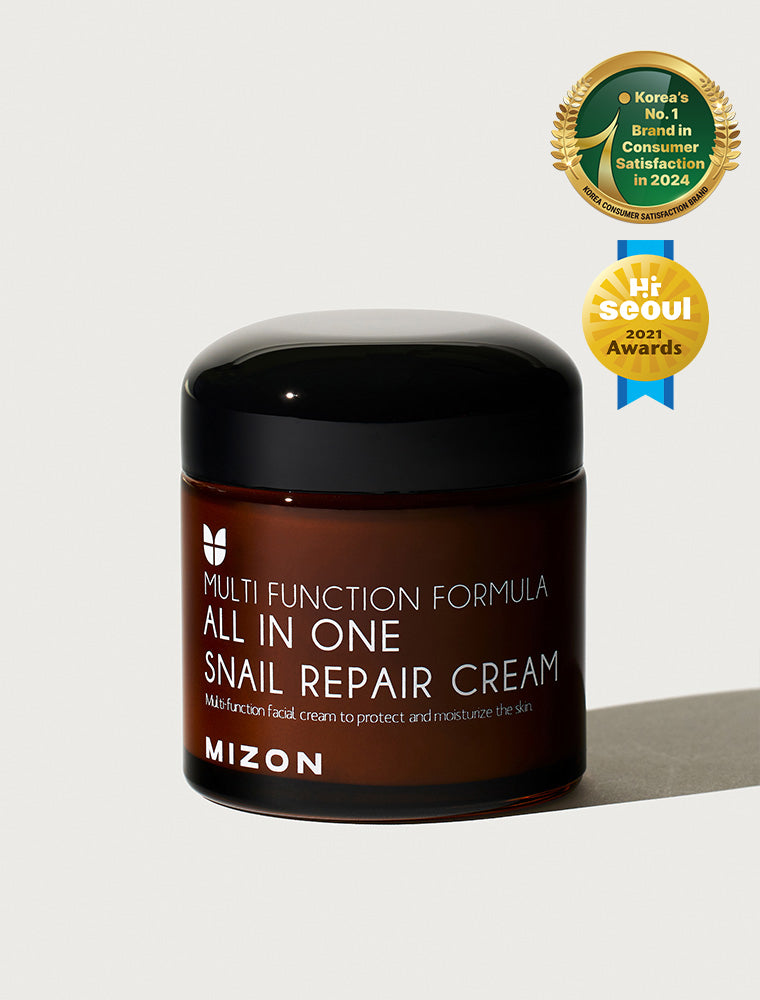 MIZON MIZON All In One Snail Repair Cream 35 ml Gesichtscreme mit Schneckenschleim Nagelpflege