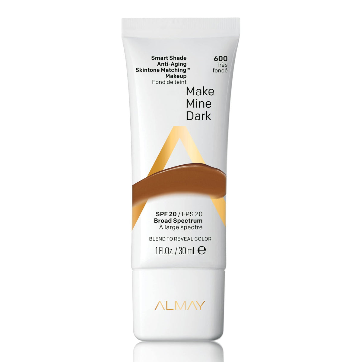Almay, Smart Shade, Tone-matching, Flüssige Grundierung, 600, Make Mine Dark, 20 SPF, 30 ml