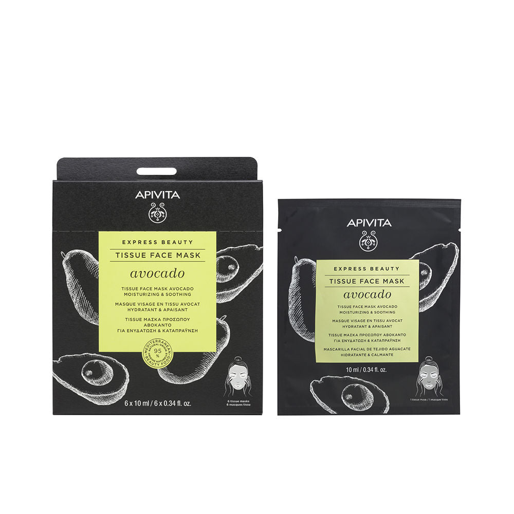 Express Beauty Hydrating and Soothing Avocado Sheet Mask 10ml