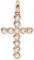 AMEN CROCE PICCOLA Argento IP Oro rosa e Zirconi CLBORB Schmuck Silber Silver 925° ansicht-2