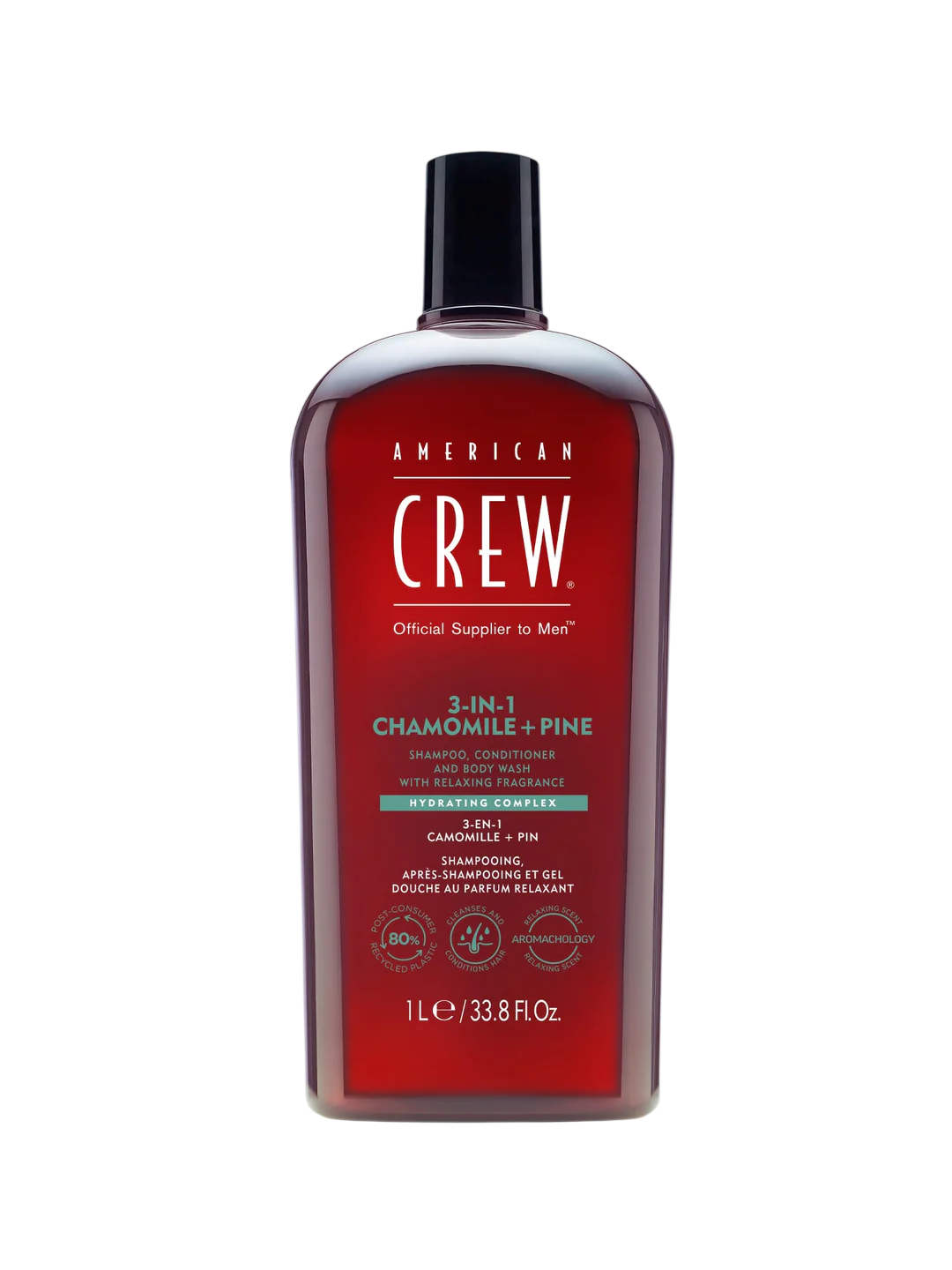 American Crew, 3-In-1, Chamomile & Pine, Haarshampoo, Spülung & Duschgel 3-in-1, Hydratisierend, 250 ml