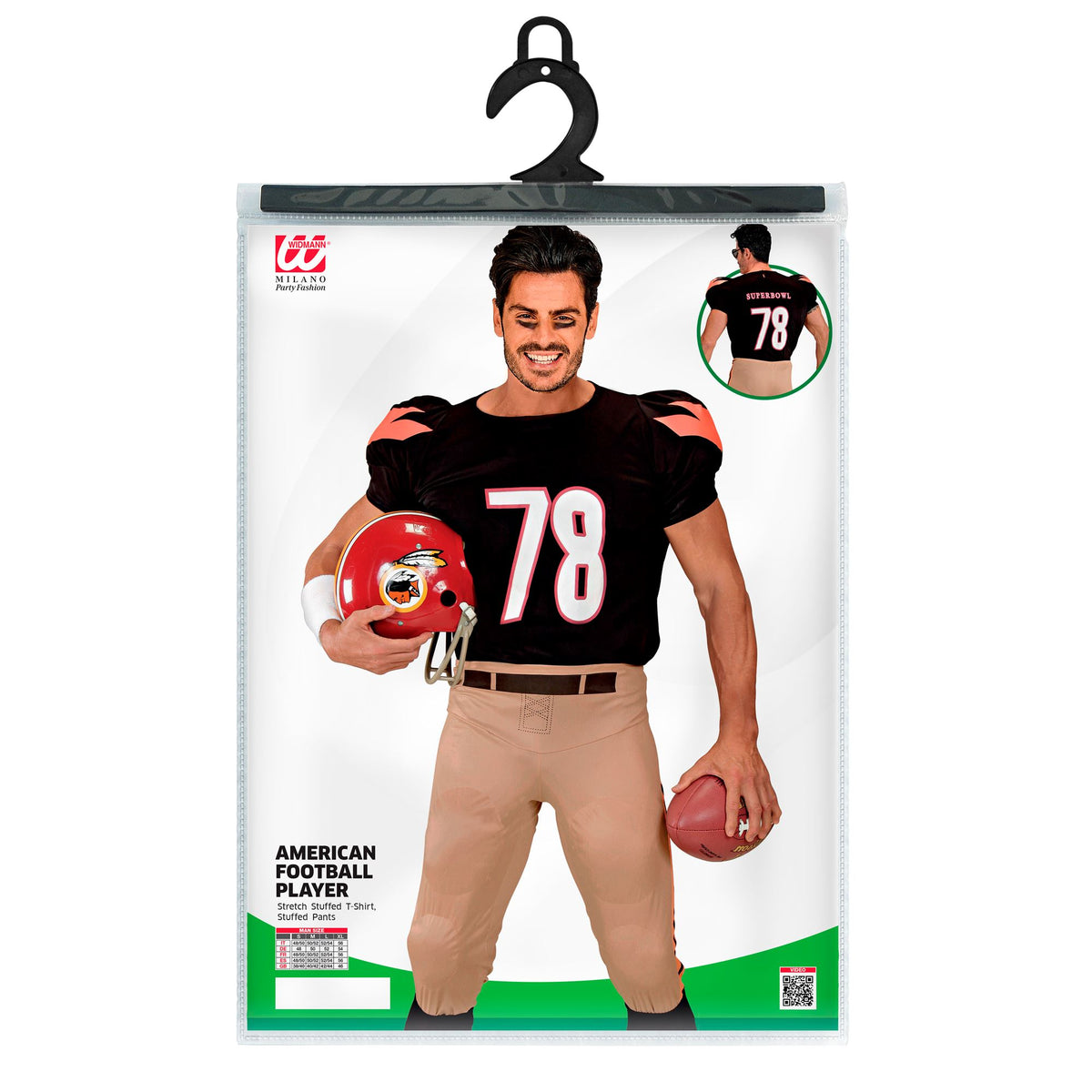 "AMERICAN FOOTBALL-SPIELER" (gepolstertes Stretch-T-Shirt, gepolsterte Hose) – Ansicht 4