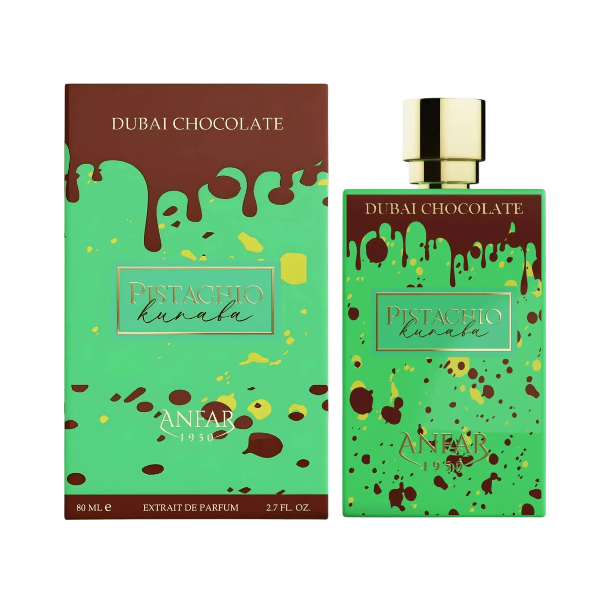 Anfar Anfar, Dubai Chocolate - Pistachio Kunafa, Parfumextrakt, Unisex, 80 ml Regular