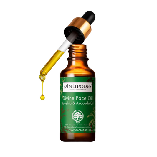 Antipodes Antipodes, Anti-Ageing Divine, Hagebutten- und Avocadoöl, Steigert die Ausstrahlung/Glättet & erfrischt, Morgen und