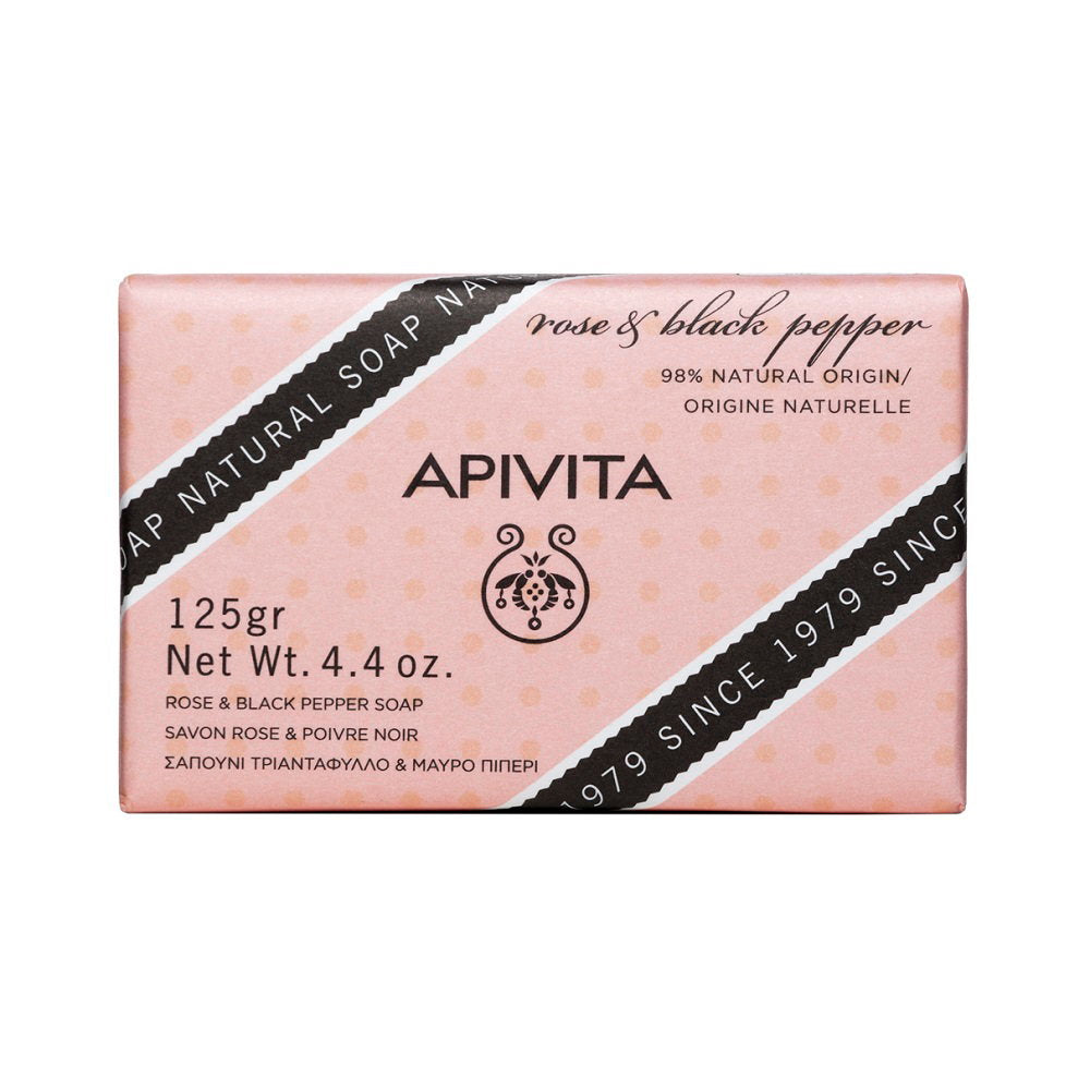 Apivita, Natural Rose, Duftende Seifenstück, 125 g