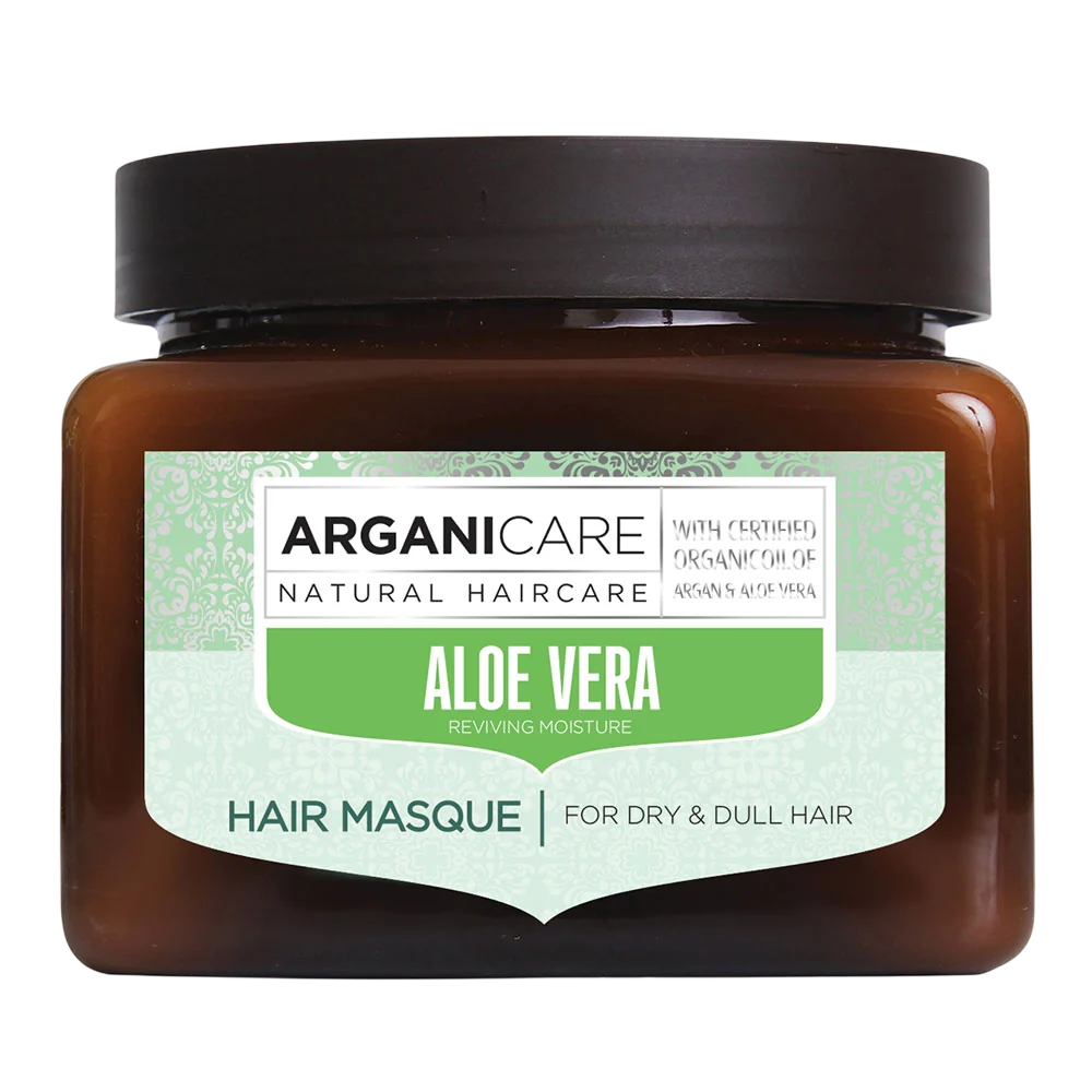 Arganicare, Aloe Vera, Vegan und tierversuchsfrei, Haarbehandlungs-Crememaske, Hydrating & Repairing, Wöchentlich, 500 ml