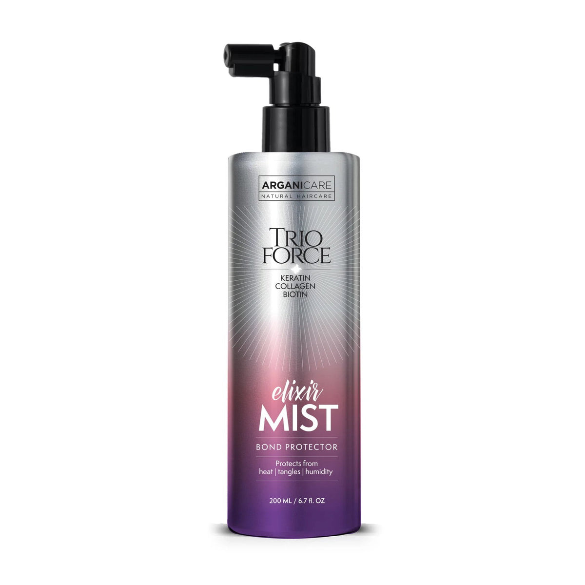 Arganicare, Trio Force Elixit Mist, Haarspray Behandlung, Thermal protection, 200 ml