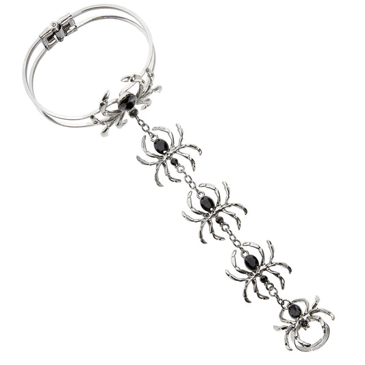 "ARMBAND MIT SPINNENRING" – Vorderansicht