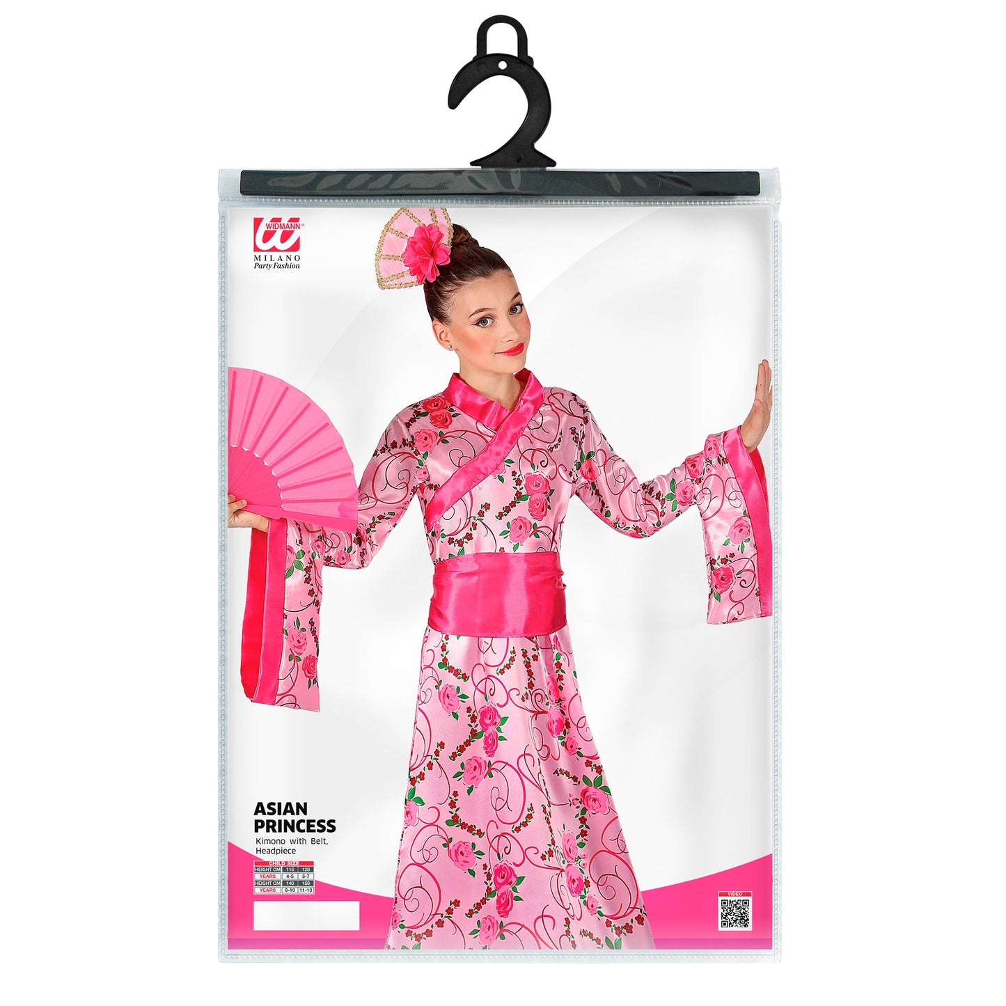 ASIATISCHE PRINZESSIN (Kimono mit Gürtel, Kopfschmuck) – Ansicht 4