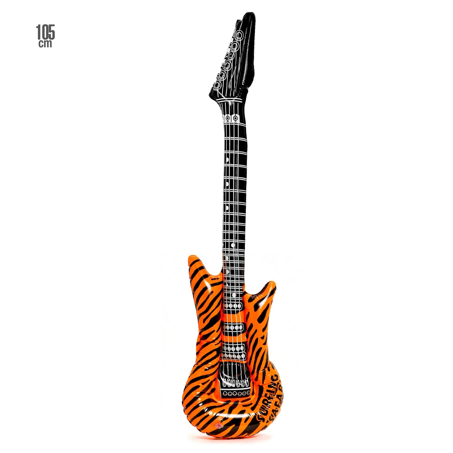 "AUFBLASBARE GITARRE TIERMUSTER" mit Schultergurt - 105 cm – Vorderansicht
