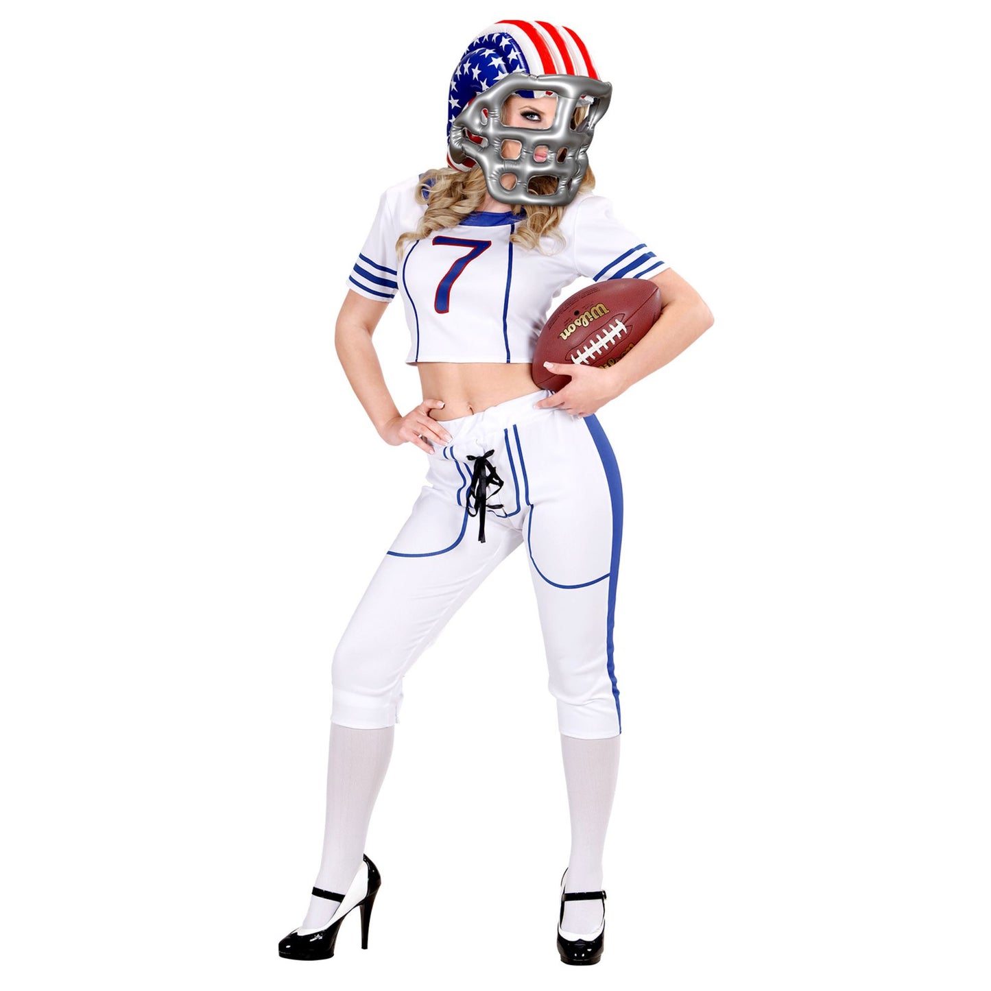 "AUFBLASBARER FOOTBALLHELM MIT AMERIKANISCHEN STARS & STRIPES" Erwachsenengröße – Ansicht 5