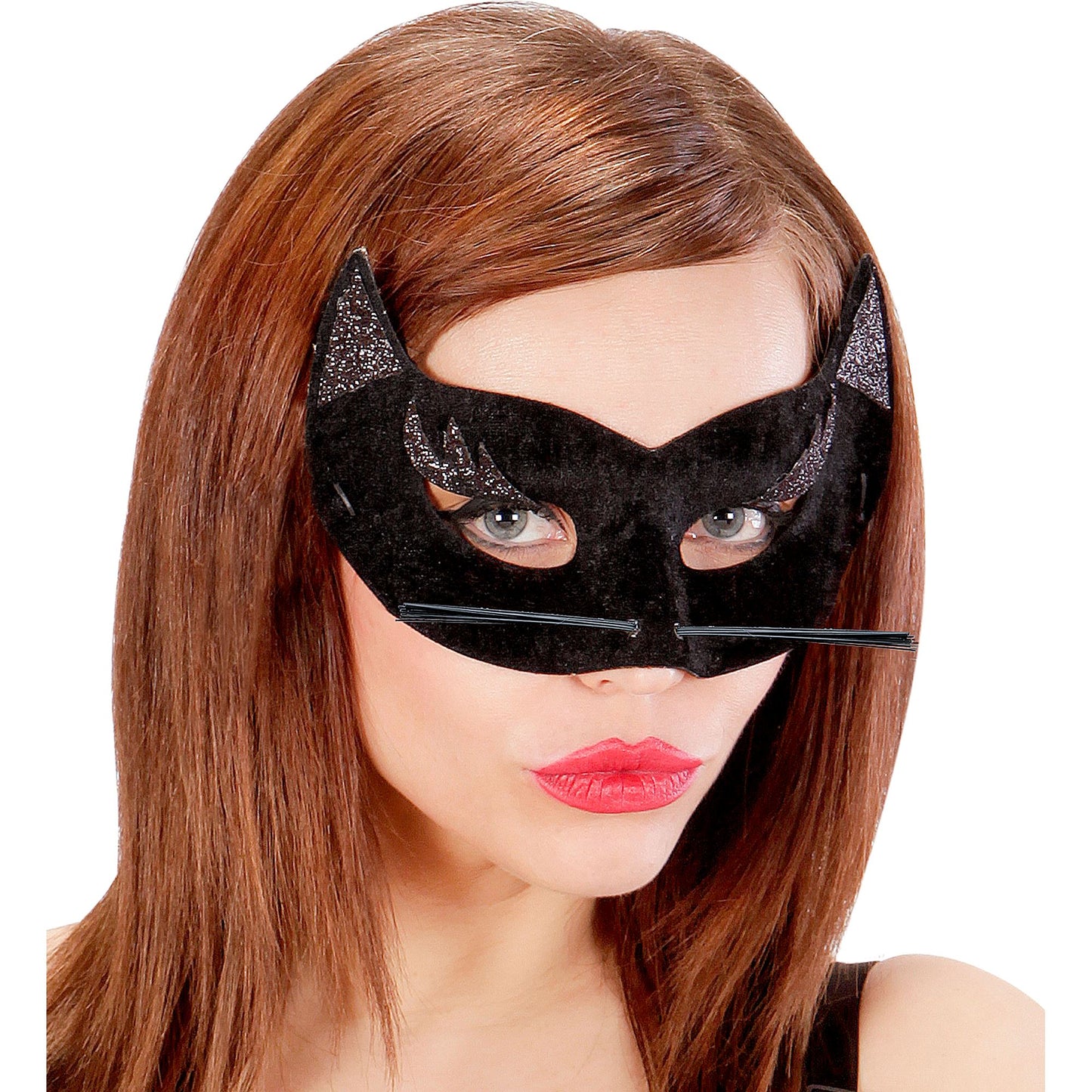 "AUGENMASKE AUS SAMT SCHWARZER PANTHER " – Ansicht 3