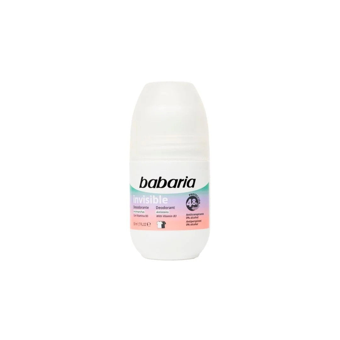 Babaria, Invisible, 48h Protection, Deodorant-Roll-On, Für Frauen, 50 ml