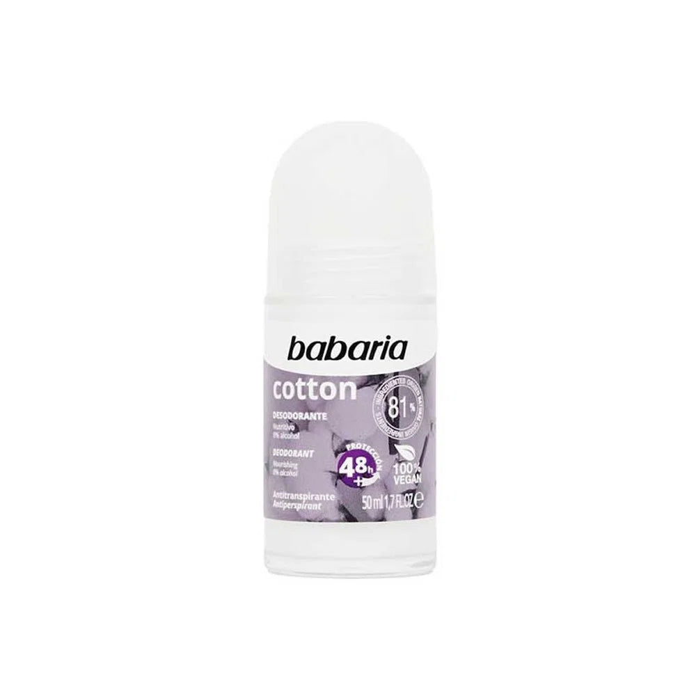 Babaria, Cotton, 48h Protection, Deodorant-Roll-On, Für Frauen, 50 ml