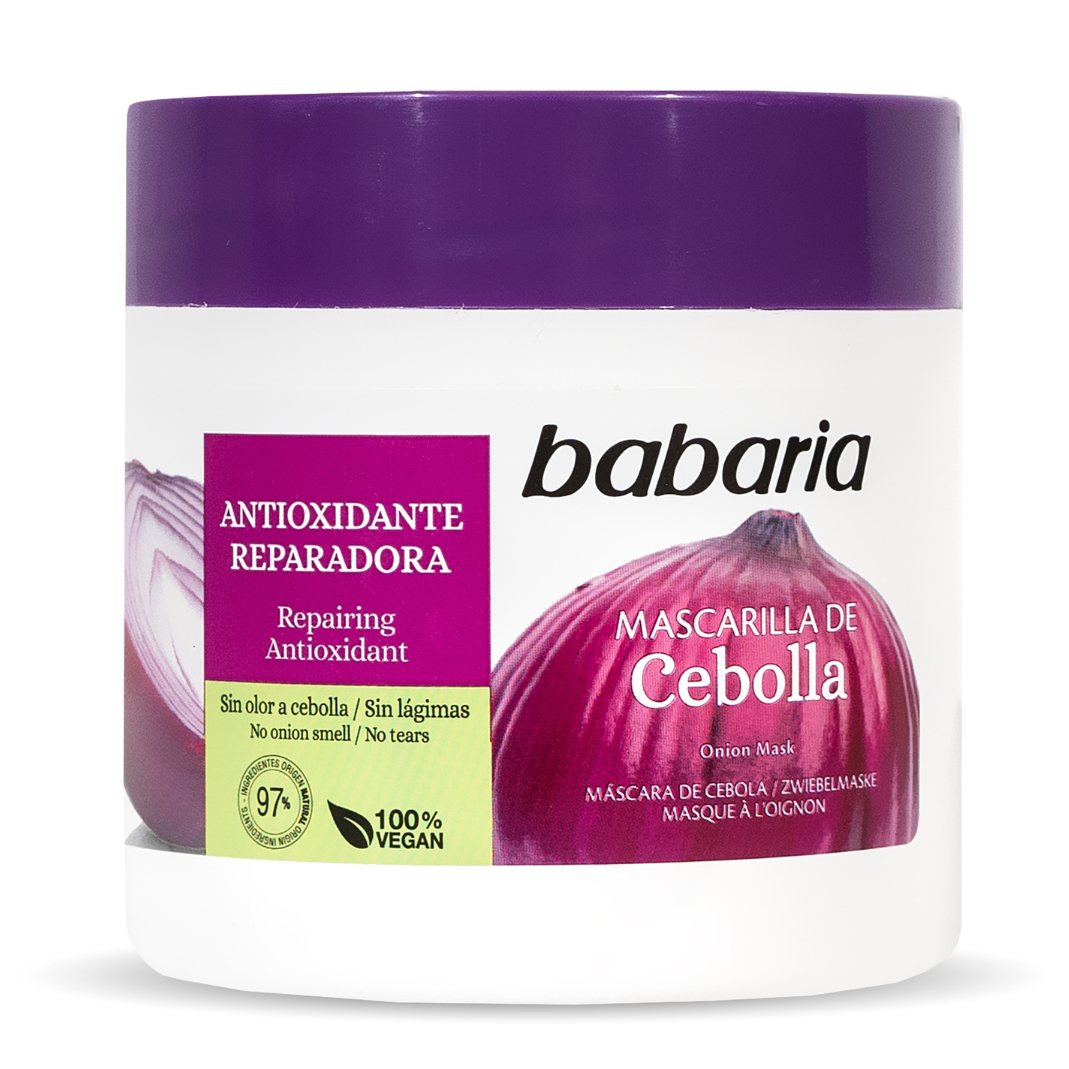Babaria, Onion, Haarbehandlungs-Crememaske, Strengthening & Repairing, Wöchentlich oder nach Bedarf, 400 ml