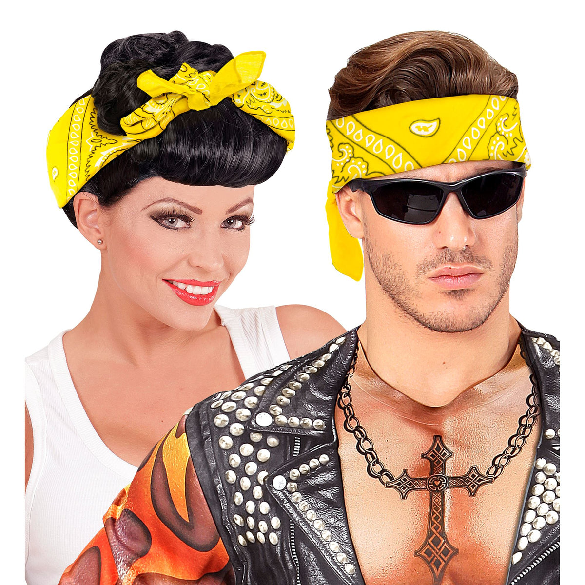 "BANDANA GELB" 55x55 cm - 100% Bauwolle – Ansicht 5