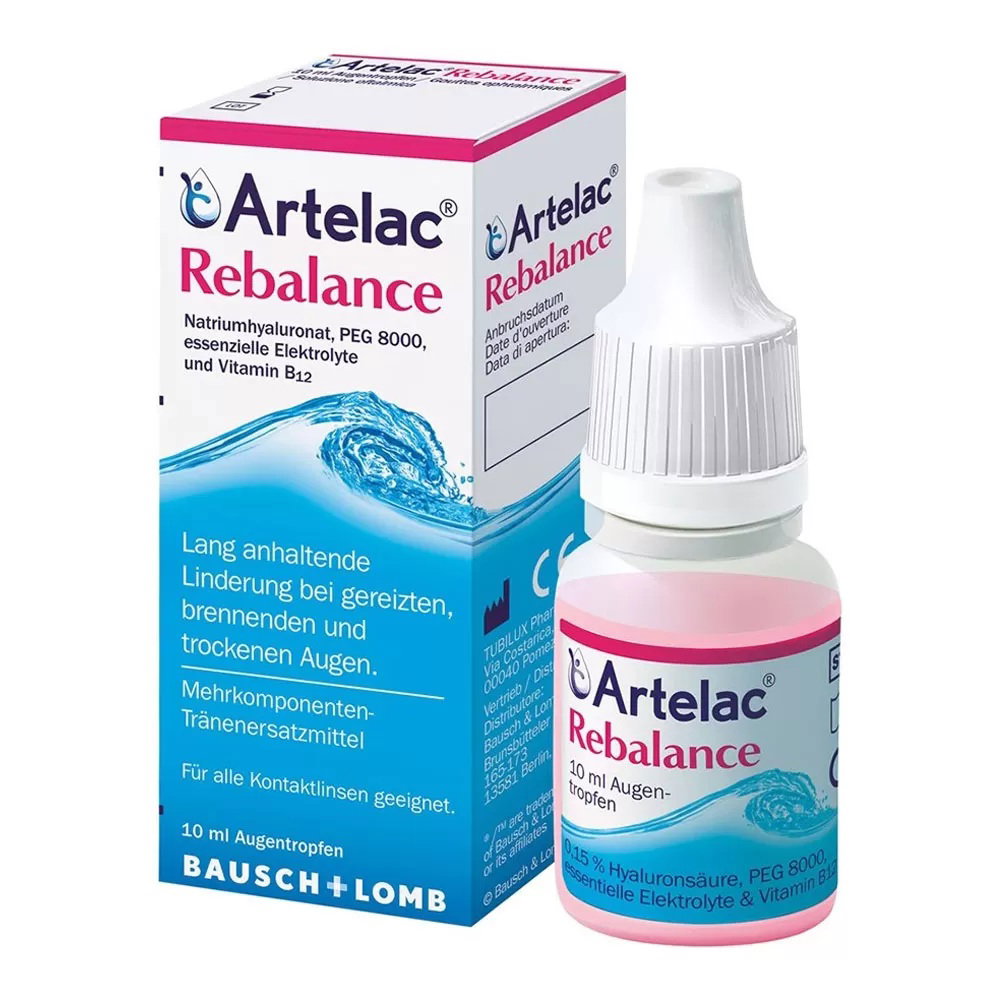 Bausch & Lomb, Artelac Rebalance, Schützt trockene Augen, Ophthalmisches Gel, 10 ml