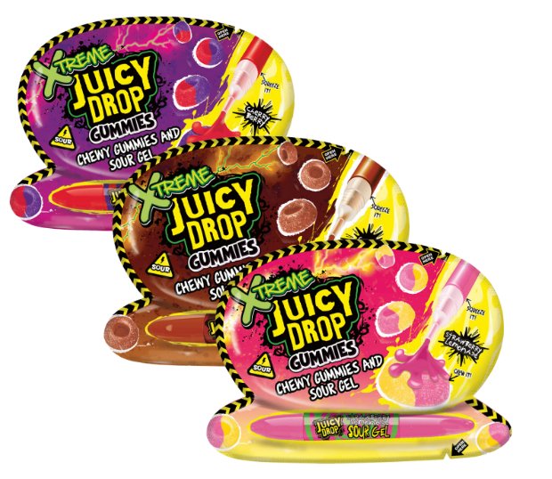Bazooka Juicy Drop Gummies Extreme Fruchtgummi 57 g