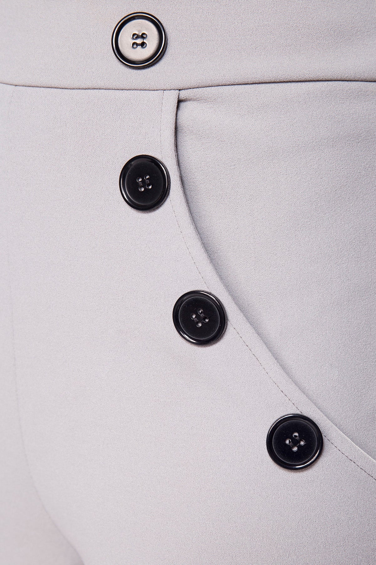 Marlenehose Grau Elastisch – Belsira Damenhose mit Hohem Bund - Fasnacht24.ch