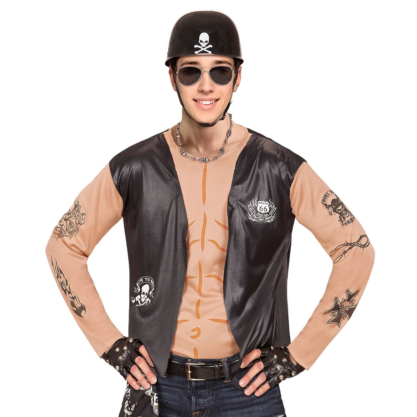 "BIKER" (T-Shirt mit Weste) – Vorderansicht